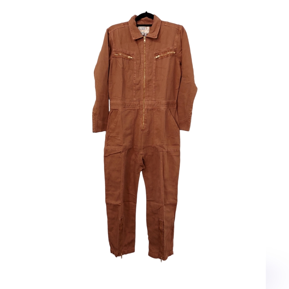 Free People x Sandrine Rose Zip Denim Jumpsuit